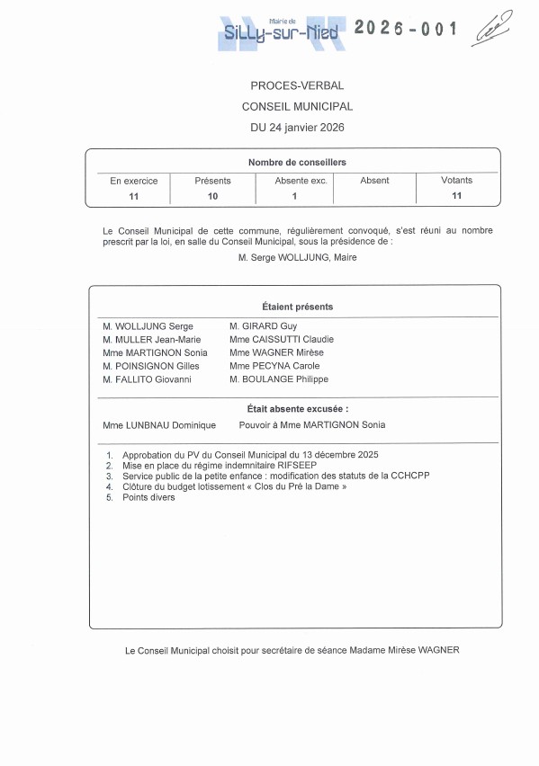 Séance du 24 janvier 2026