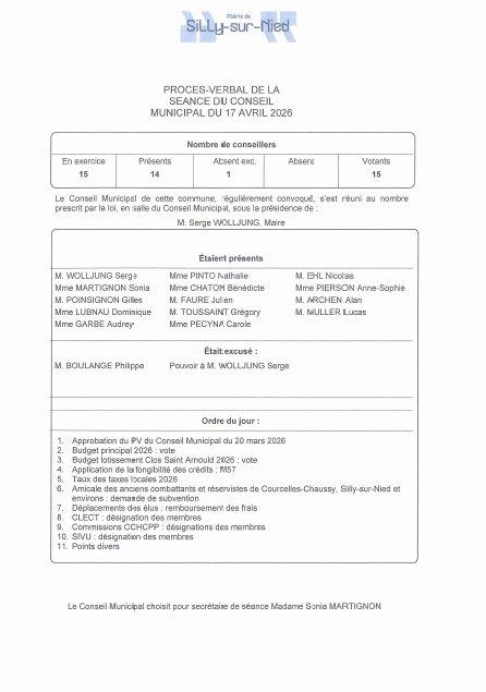 Séance du 17 avril 2026