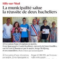 RL 21.07.2026 : La municipalité salue la réussite de deux bacheliers